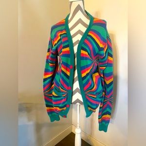 Humor multicolor sweater. Oversized medium.